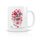 Mug ceramic 350ml - Floral folk (maman chérie)
