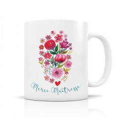 Mug ceramic 350ml - Floral folk (merci maîtresse)