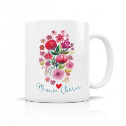 Mug ceramic 350ml - Floral folk (mamie chérie)