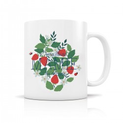 Mug céramique 350ml - Jardin de cottage (mamie fraise)