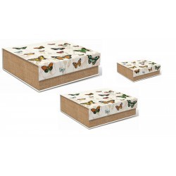 Set de 3 boîtes carrées gigognes GM - Bright Butterfly Meadow (1 moti