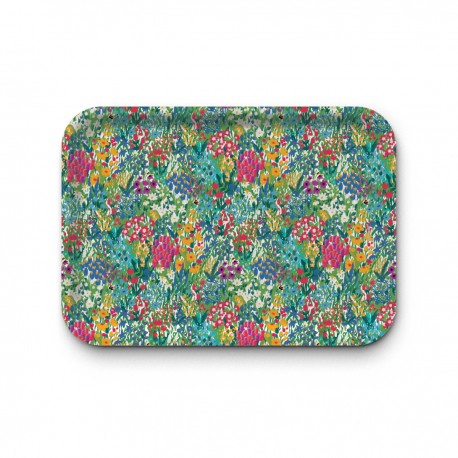 Plateau rectangulaire kraft (42x30 cm) - Jardin de cottage