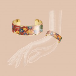 Brass bracelet 20mm - Fleurs des champs