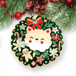 Christmas adornment - Maison bonbon (renard)