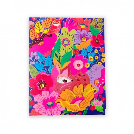 Pocket carnet de notes aimanté - Forêt florale