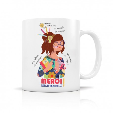 Mug ceramic 350ml - Merci wonder maîtresse