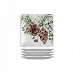 Set of 4 canape plates - White Spruce