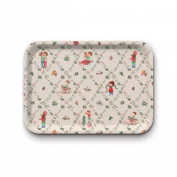 Plateau rectangulaire kraft (42x30 cm) - Belle nuit de Noël