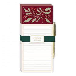 List pad with pen - Winter Market (Holly)