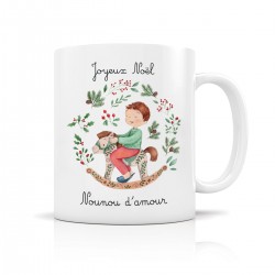 Mug ceramic 350ml - Belle nuit de Noël (joyeux Noël nounou)