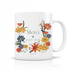 Mug ceramic 350ml - Fleurs des champs