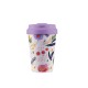 Mug de voyage 350ml (en P.L.A) Field flowers - Bioloco Plant Easy Cup