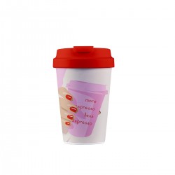 Mug de voyage 350ml (en P.L.A) More espresso - Bioloco Plant Easy Cup