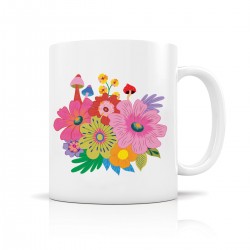 Mug ceramic 350ml - Forêt florale