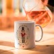 Mug céramique 350ml (int/anse rouge) - Magie noël