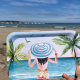 Plateau rectangulaire (28x18 cm) - Femme à la plage