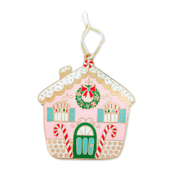 Décoration de Noël à suspendre (10 cm) - Maison Bonbon (maison)