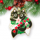 Christmas adornment - Maison bonbon (chat)