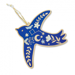 Christmas adornment - Hirondelle (bleu)