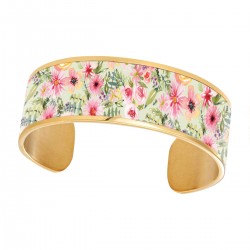 Brass bracelet 20mm - Spring floral