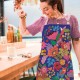 Apron 100% organic cotton (GOTS) - Forêt florale