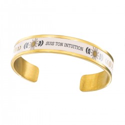 Brass bracelet 8mm - Suis ton intuition