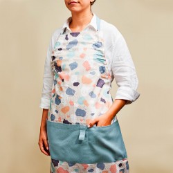 Organic kitchen apron Terrazo - Chic Mic