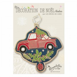 Décoration de Noël à suspendre (10 cm) - Joyeux Noël (pick-up)