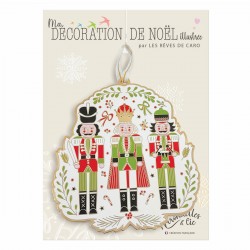 Décoration de Noël à suspendre (10 cm)- Magie Noël (nutcracker blanc)