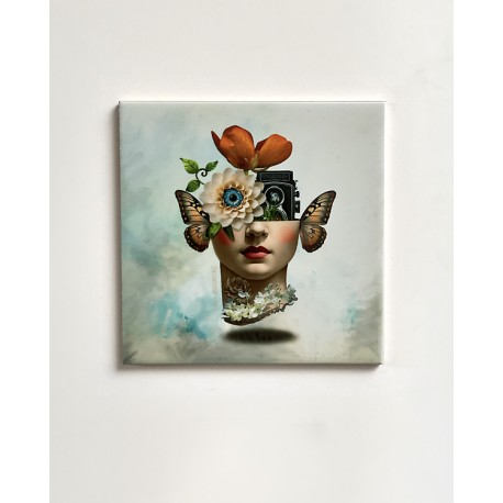 Ceramic tile (15x15cm) - Les muses (Iris)