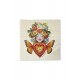 Ceramic tile (15x15cm) - Les muses (Berry)