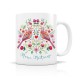 Mug céramique 350ml - Floral folk (Merci maîtresse)