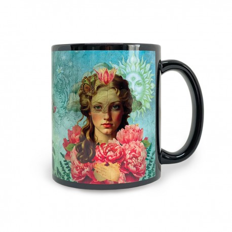 Mug céramique noir 350ml - Les Muses (Amathéa)