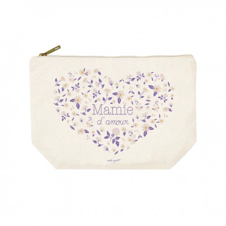 Trousse rectangulaire GM (28x20 cm) - Bouquet d'amour (Mamie d'amour)