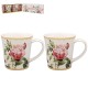 Set 2 mugs - Redoute Rose