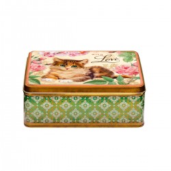 Boîte rectangulaire GM en métal - With Love Cat