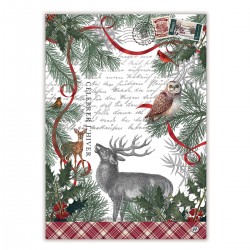 Torchon 100% coton - Winter Woodland