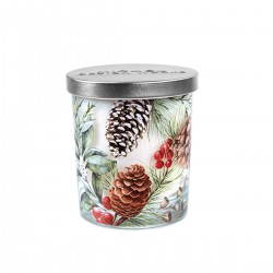 Candle jar & lid - Christmas Bouquet