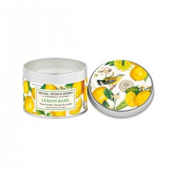 Bougie parfumée 155g en boîte métal - Lemon Basil