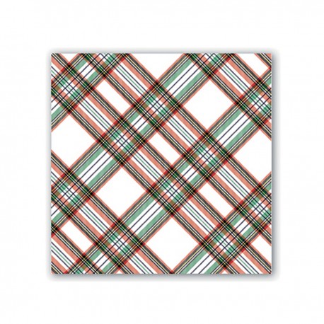 Cocktail napkin - Vintage Plaid