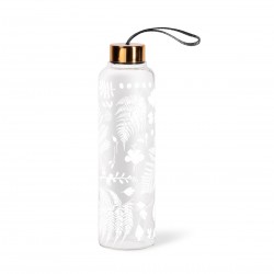 Glass water bottle - Fleur (botanicals)