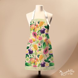 Apron 100% organic cotton (GOTS) - Flamingo Tropico