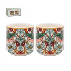 Set de 2 coquetiers en porcelaine - William Morris (Strawberry Thief)