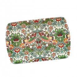 Mini plateau rectangulaire en mélamine - W. Morris (Strawberry Thief)