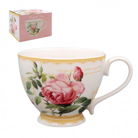 Mug in porcelain - Redoute Rose