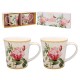 Set 2 mugs - Redoute Rose