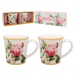 Coffret 2 mugs en porcelaine - Redoute Rose