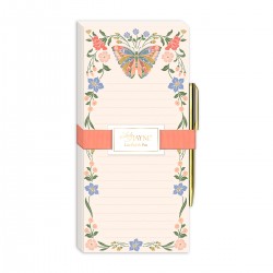 List pad with pen - Wildflower Meadow (butterfly)