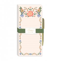 List pad with pen - Wildflower Meadow (hummingbirds)