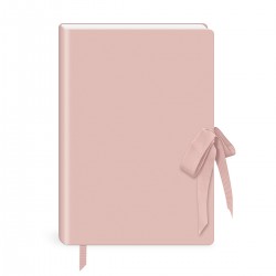 Vegan leather journal - Ribbon Tails blush